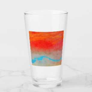 Ocean Sunset Abstrakt Glas