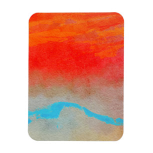Ocean Sunset Abstrakt Magnet