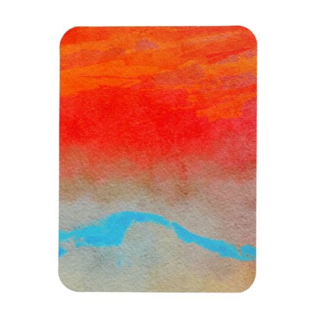Ocean Sunset Abstrakt Magnet (Vertikal)