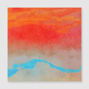 Ocean Sunset Abstrakt Magnetkarte