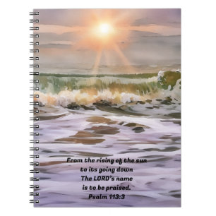 Ocean Sunset Art Bible Journal Notizblock