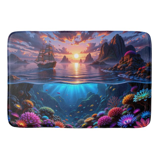Ocean Sunset Bath Mat Badematte (Vorderseite)