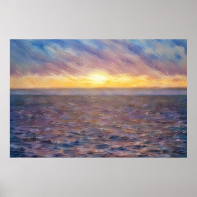 Ocean Sunset Beach Art Poster (Vorne)