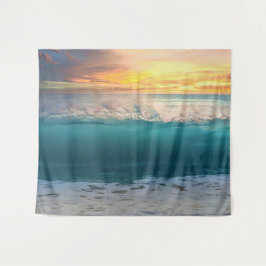 Ocean Sunset Beach Foto 193 Wandteppich