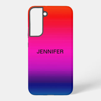 Ocean Sunset Blue Lila Red Art Blendung Name Samsung Galaxy Hülle
