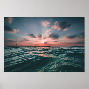 Ocean Sunset Custom Poster