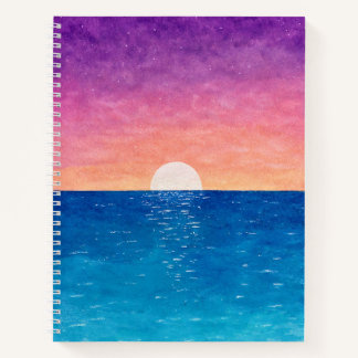 Ocean Sunset Design Notebook Notizbuch