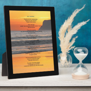 Ocean Sunset "Do it Anyway" Fotoplatte