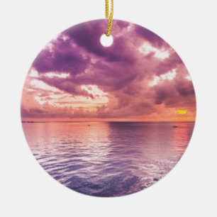 Ocean Sunset Inspiration Keramik Ornament