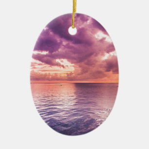 Ocean Sunset Inspiration Keramik Ornament