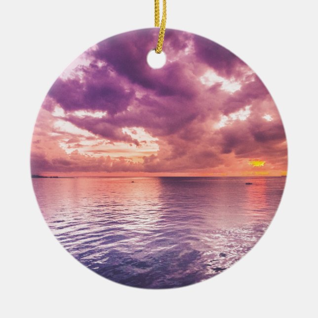 Ocean Sunset Inspiration Keramikornament (Vorne)