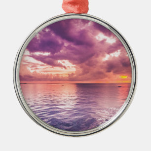 Ocean Sunset Inspiration Ornament Aus Metall