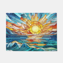 Ocean Sunset Mosaik Art