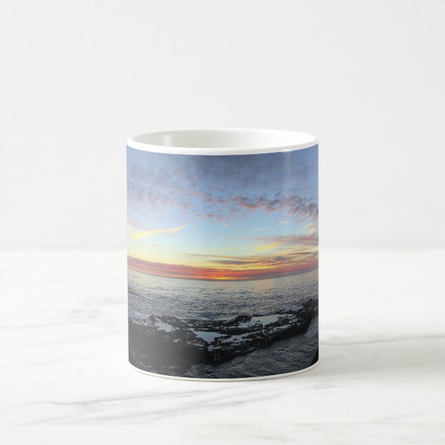 Ocean Sunset Pano Tasse (Mittel)