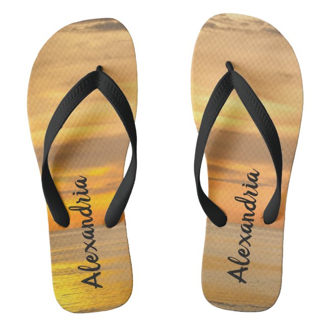 Ocean Sunset Personalisiert Flip Flops (Fußbett)