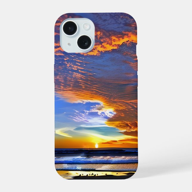 Ocean Sunset Phone Case iPhone 15 Hülle (Rückseite)