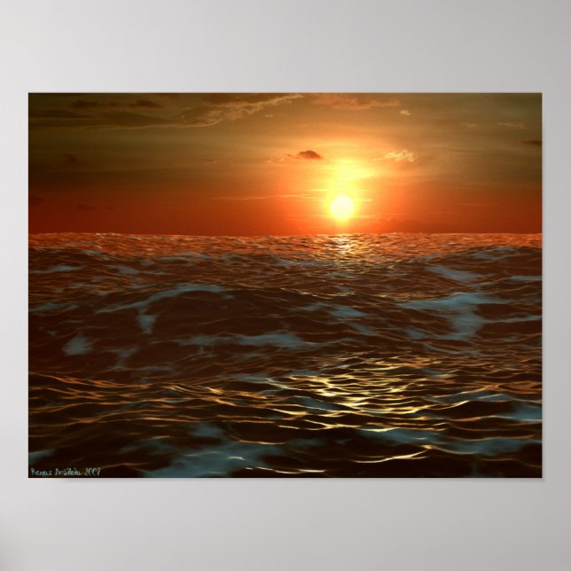 Ocean Sunset Poster (Vorne)