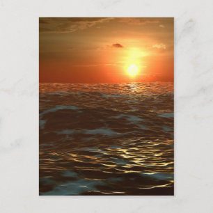 Ocean Sunset Postkarte