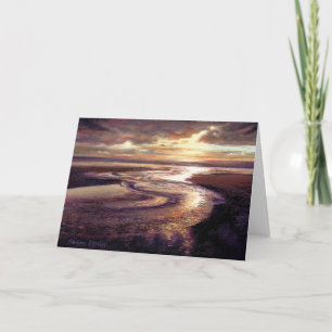 "Ocean Sunset Swirl" Blank Note Card Karte