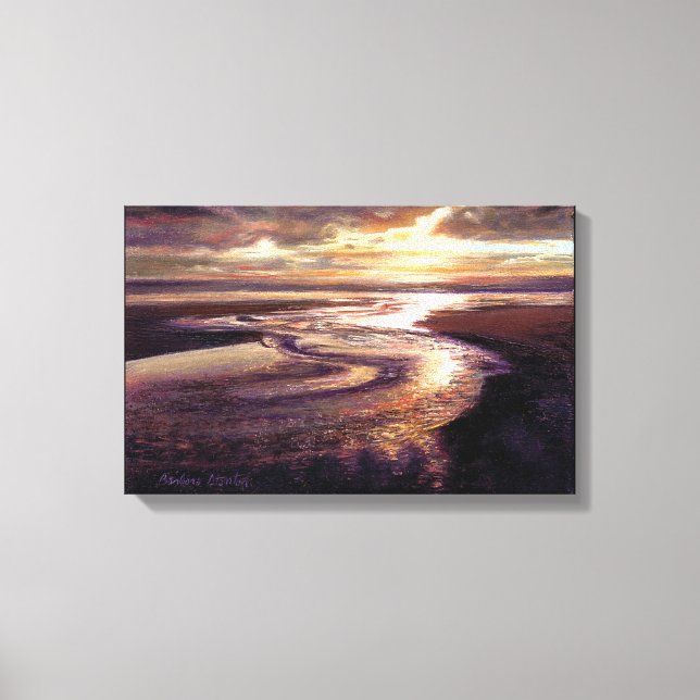"Ocean Sunset Swirl" Galerie Umhüllte Canvas Print Leinwanddruck (Vorderseite)