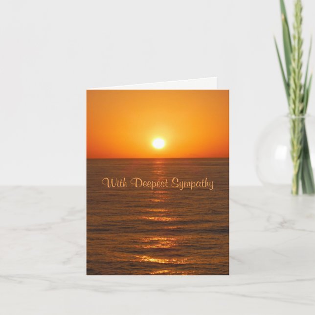 Ocean Sunset Sympathy Card Karte (Vorderseite)