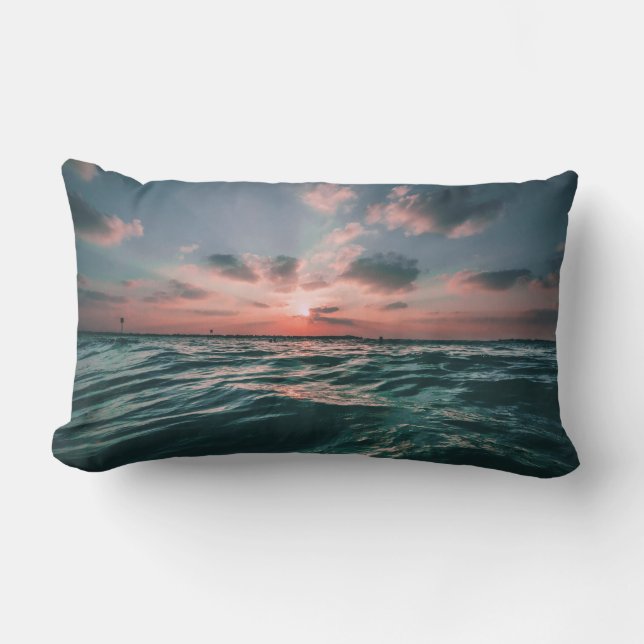 Ocean Sunset throw Kissen (Vorderseite)
