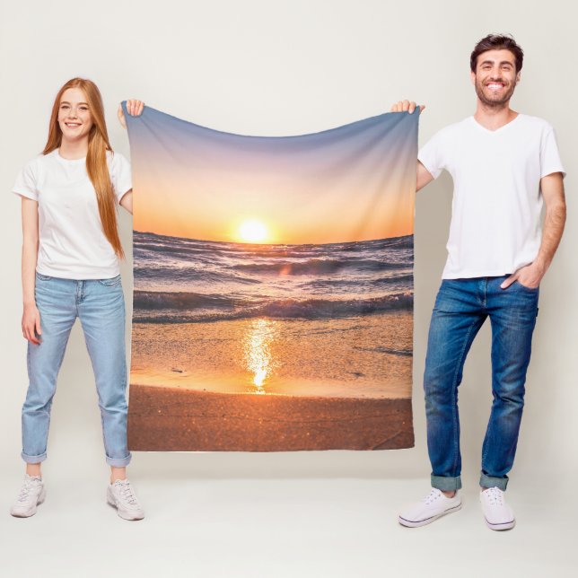 Ocean Sunset Tropical Holiday Fleecedecke (Beispiel)