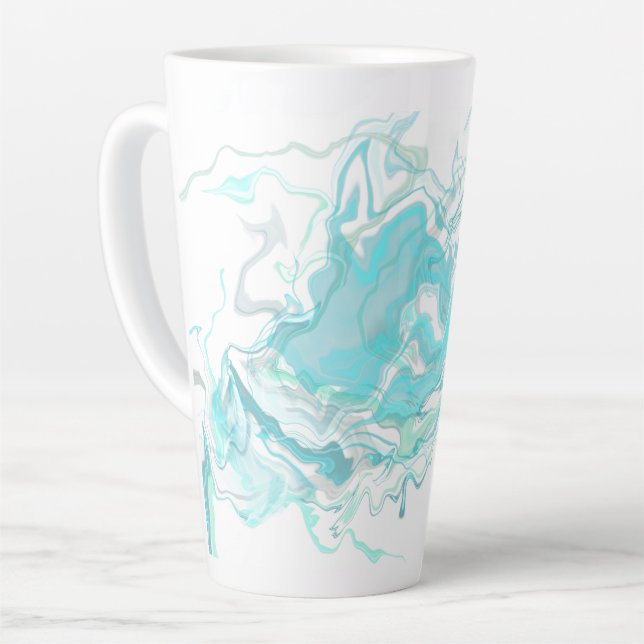 Ocean Swirl I Latte Tasse Cup (Linke Ecke)