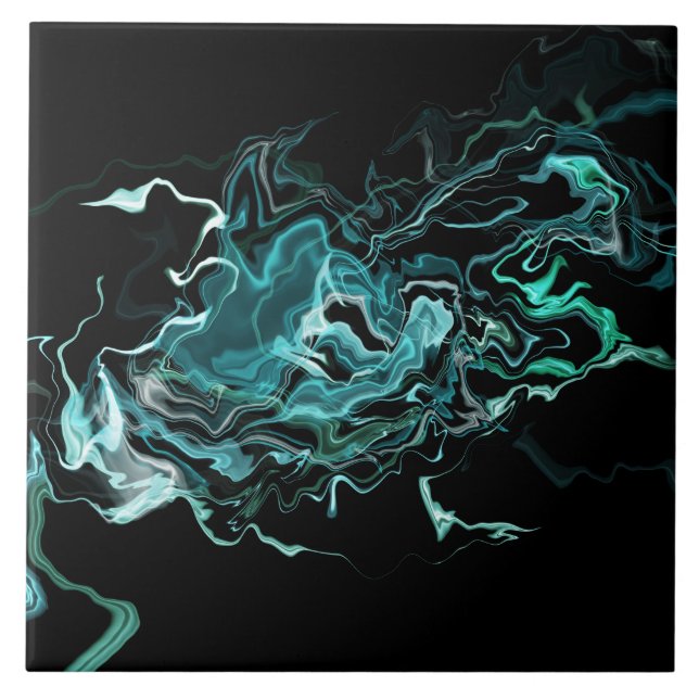 Ocean Swirl III Keramik Tile Fliese (Vorderseite)