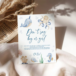 Ocean Theme Baby Showgames Zeichen Poster