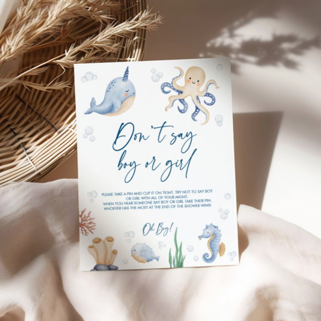 Ocean Theme Baby Showgames Zeichen Poster (Von Creator hochgeladen)