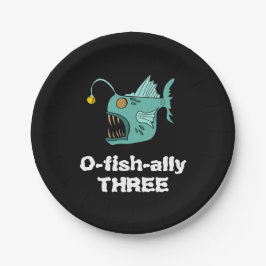 Ocean Theme Boys Birthday Anglerfish Pappteller