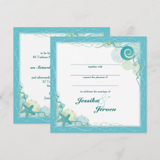 Ocean Theme Wedding invitation Einladung