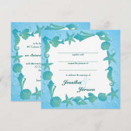 Ocean Theme Wedding invitation Einladung