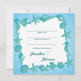 Ocean Theme Wedding invitation Einladung