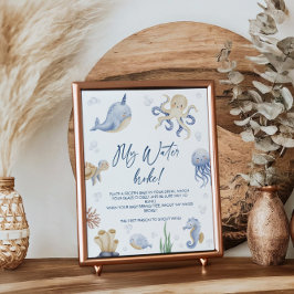 Ocean Themed Baby Dusche Schnuller Jagdspiel Schil Poster