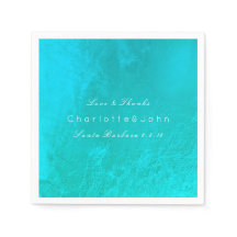 Ocean Tiffany Aqua Metallic Beach Wedding Bridal