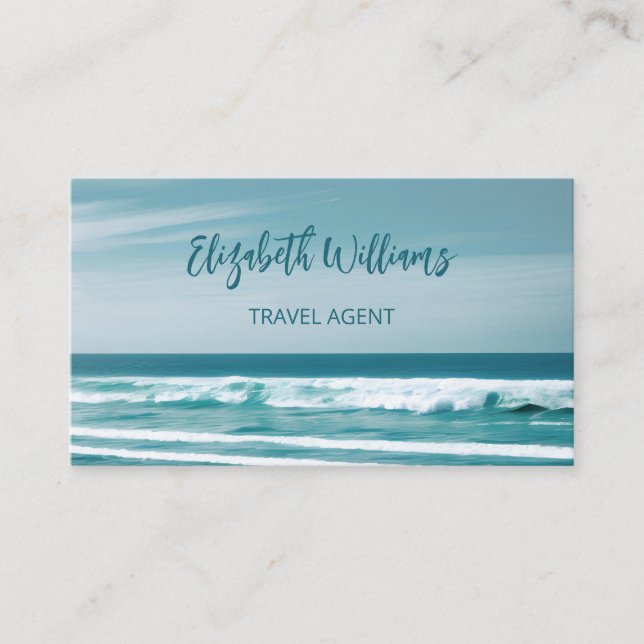Ocean Travel Agent | QR-Code Visitenkarte (Vorderseite)