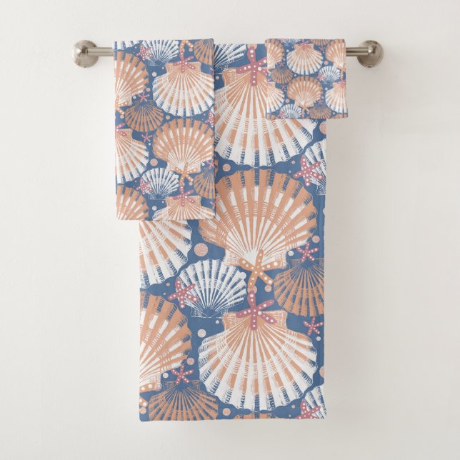 Ocean Treasures blue Bath Towel Set (Insitu)