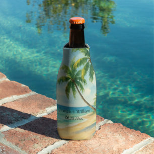 Ocean Tropical Beach Island Summer Wedding Flaschenkühler