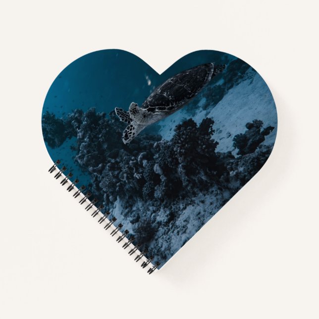 Ocean Turtle Heart Notebook - Nature Inspiriert Ge Notizbuch (Vorderseite)