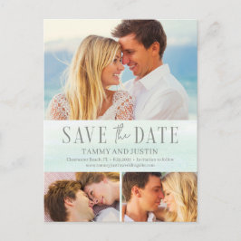 Ocean Vibes Beach Hochzeit Save the Date Postcard Postkarte