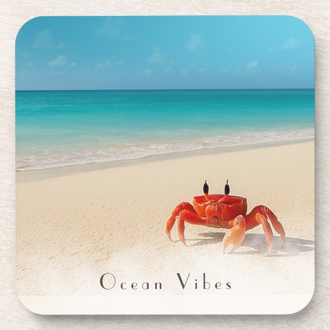 Ocean Vibes - Niedlicher Cork mit individueller Ab Getränkeuntersetzer (Vorderseite)