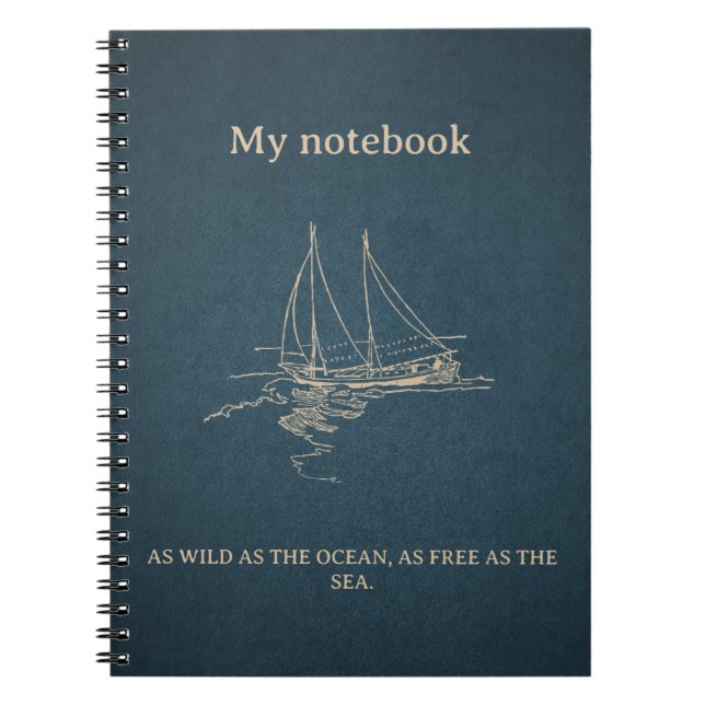 Ocean Vibes Notebook - Beach Journal Notizblock (Vorderseite)