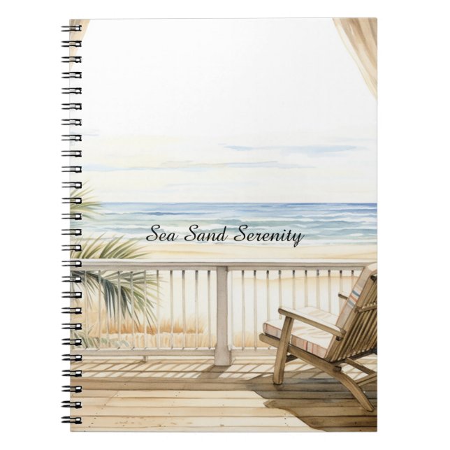 Ocean View Beach Serenity Notizblock (Vorderseite)