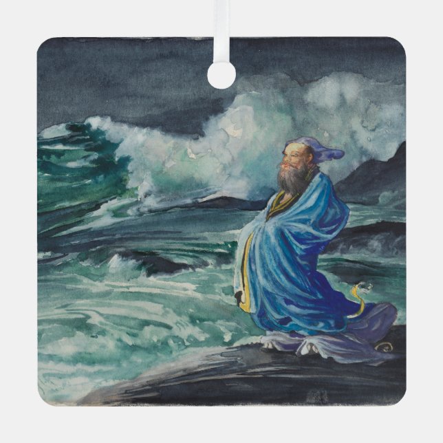 Ocean View Ornament Aus Metall (Vorderseite)