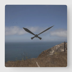 Ocean View Quadratische Wanduhr