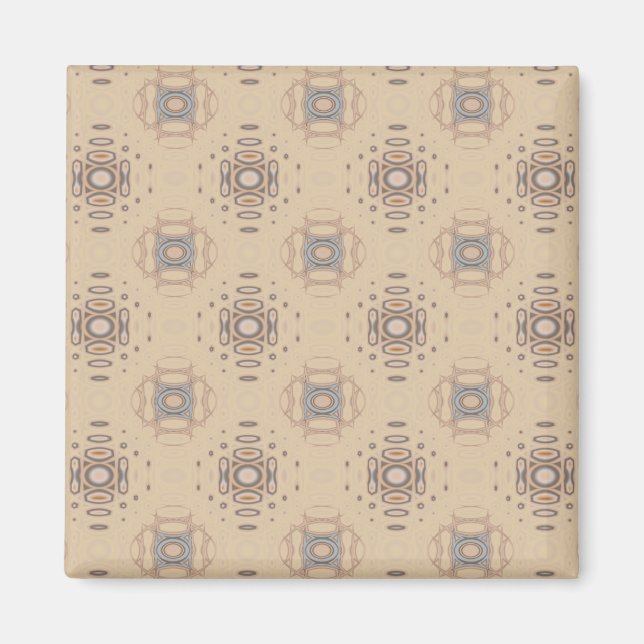 Ocean Villa Beach Print Beige Magnet (Vorne)