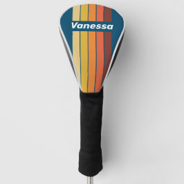 Ocean Vintage Vibe Pin Striped with Name Golf Headcover