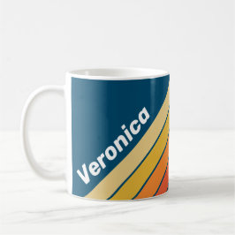 Ocean Vintage Vibe Stripes with Name Kaffeetasse
